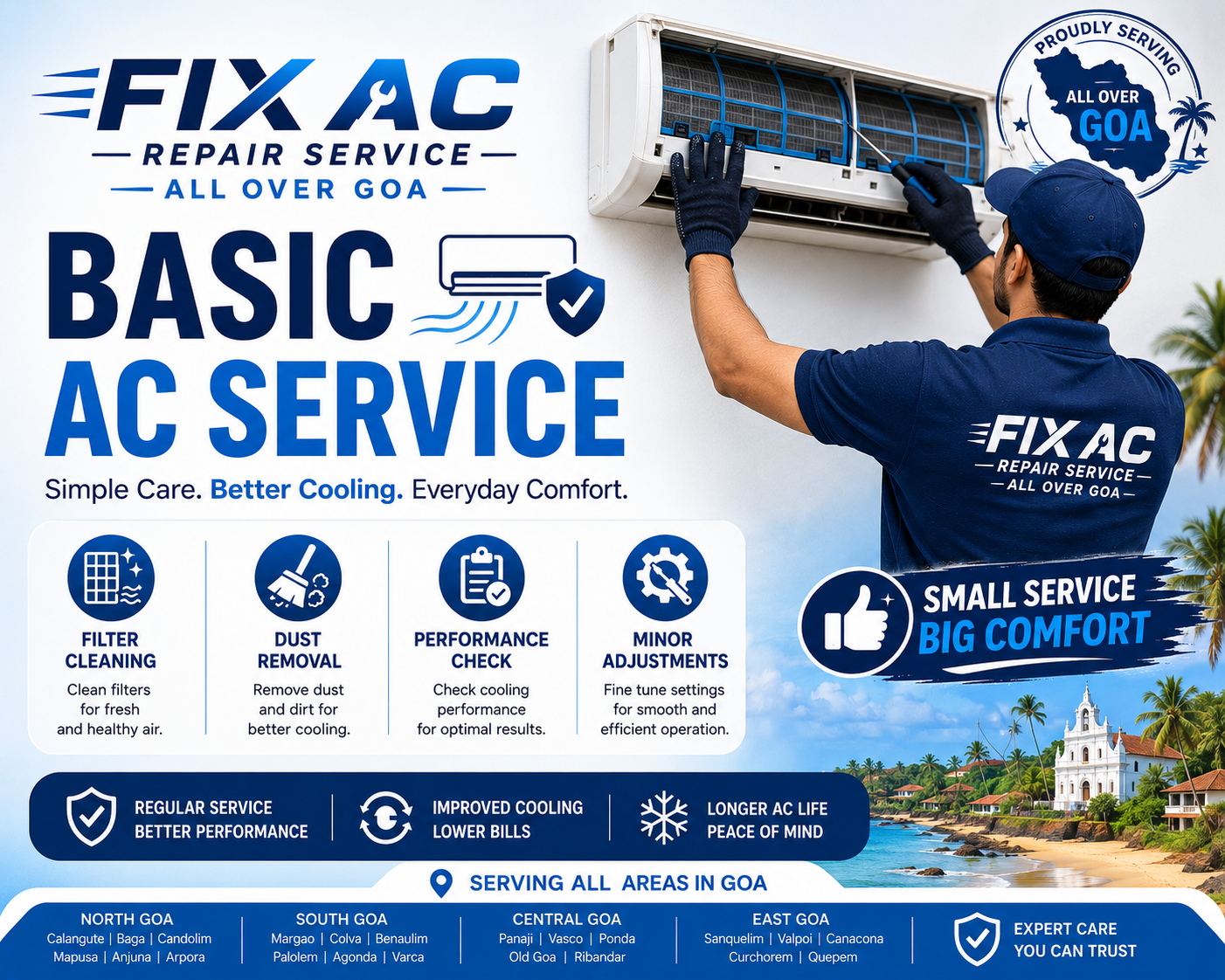 Basic AC Service in Panjim Goa